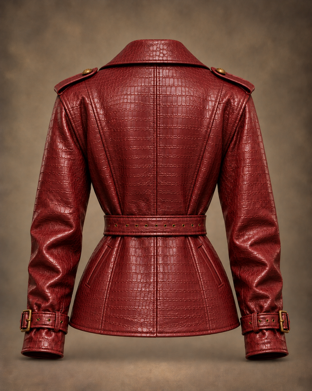 Balci Ateliers – Damen Jacke Balci Edition, hüftlang, burgund, Rückansicht
