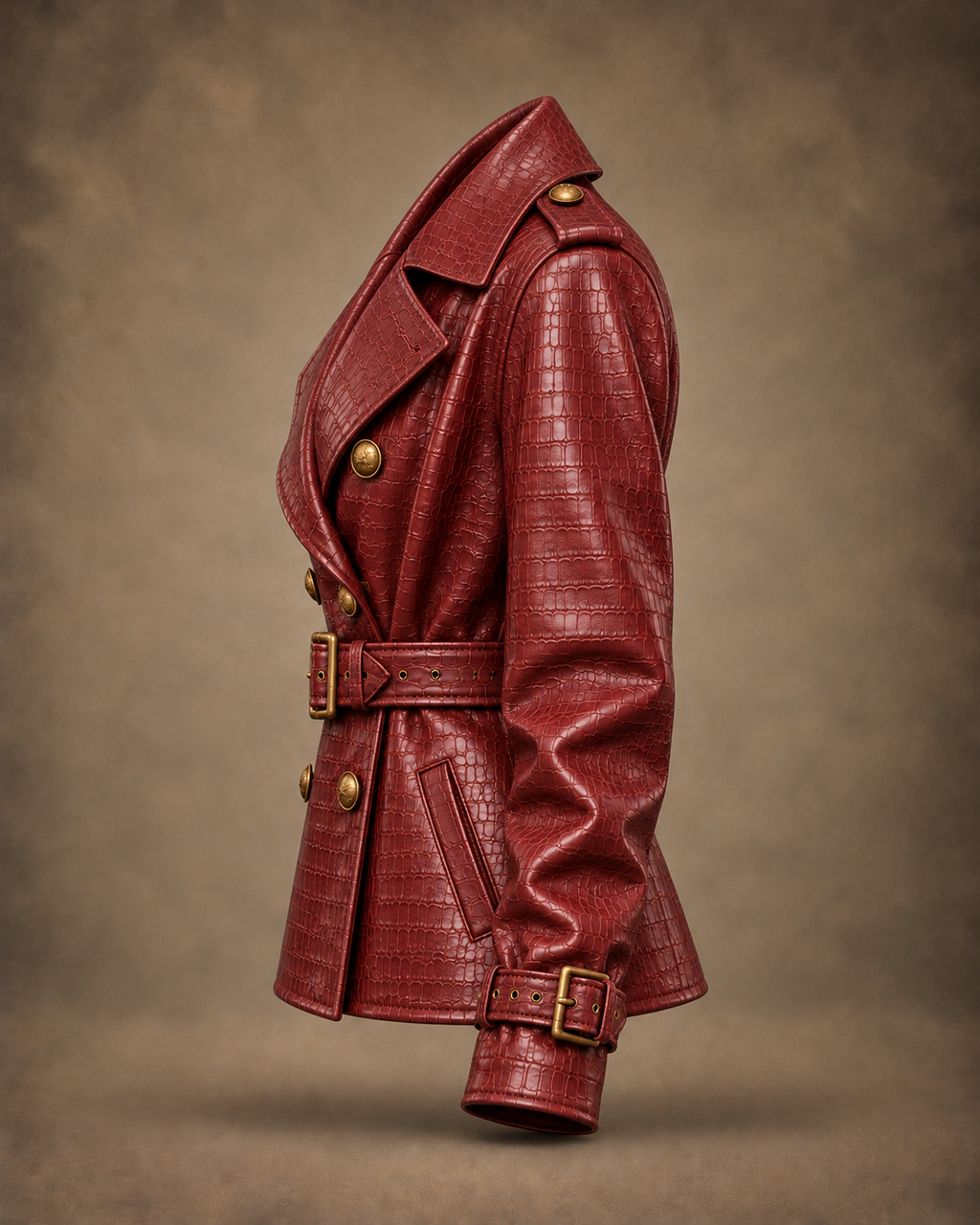 Balci Ateliers – Damen Jacke Balci Edition, hüftlang, burgund, Seitenansicht