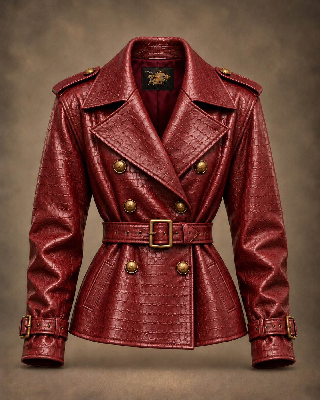 Balci Ateliers – Damen Jacke Balci Edition, hüftlang, burgund, Vorderansicht