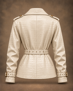 Balci Ateliers – Damen Jacke Balci Edition, hüftlang, ivory, Rückansicht