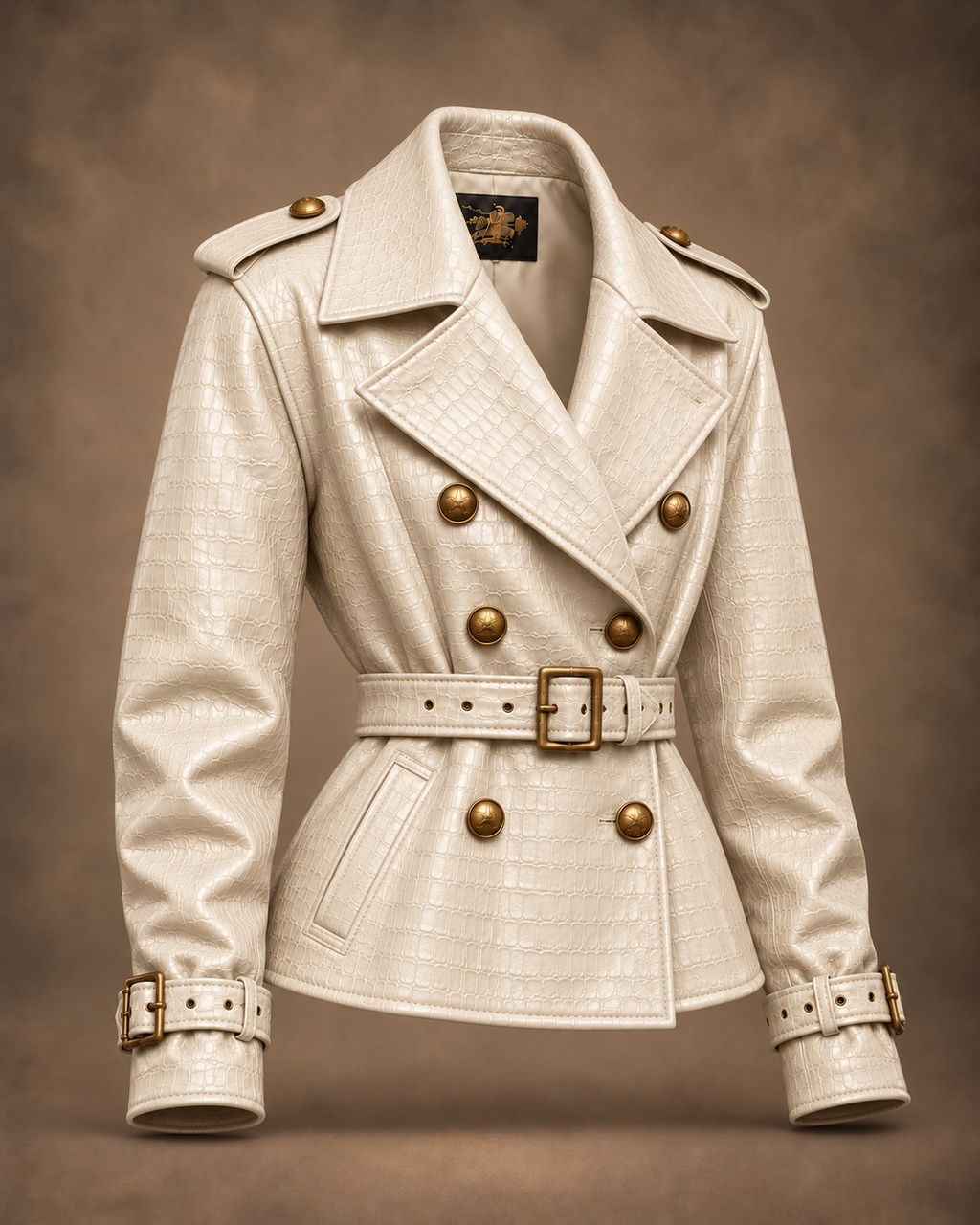 Balci Ateliers – Damen Jacke Balci Edition, hüftlang, ivory, Dreiviertelansicht