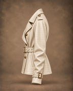 Balci Ateliers – Damen Jacke Balci Edition, hüftlang, ivory, Seitenansicht