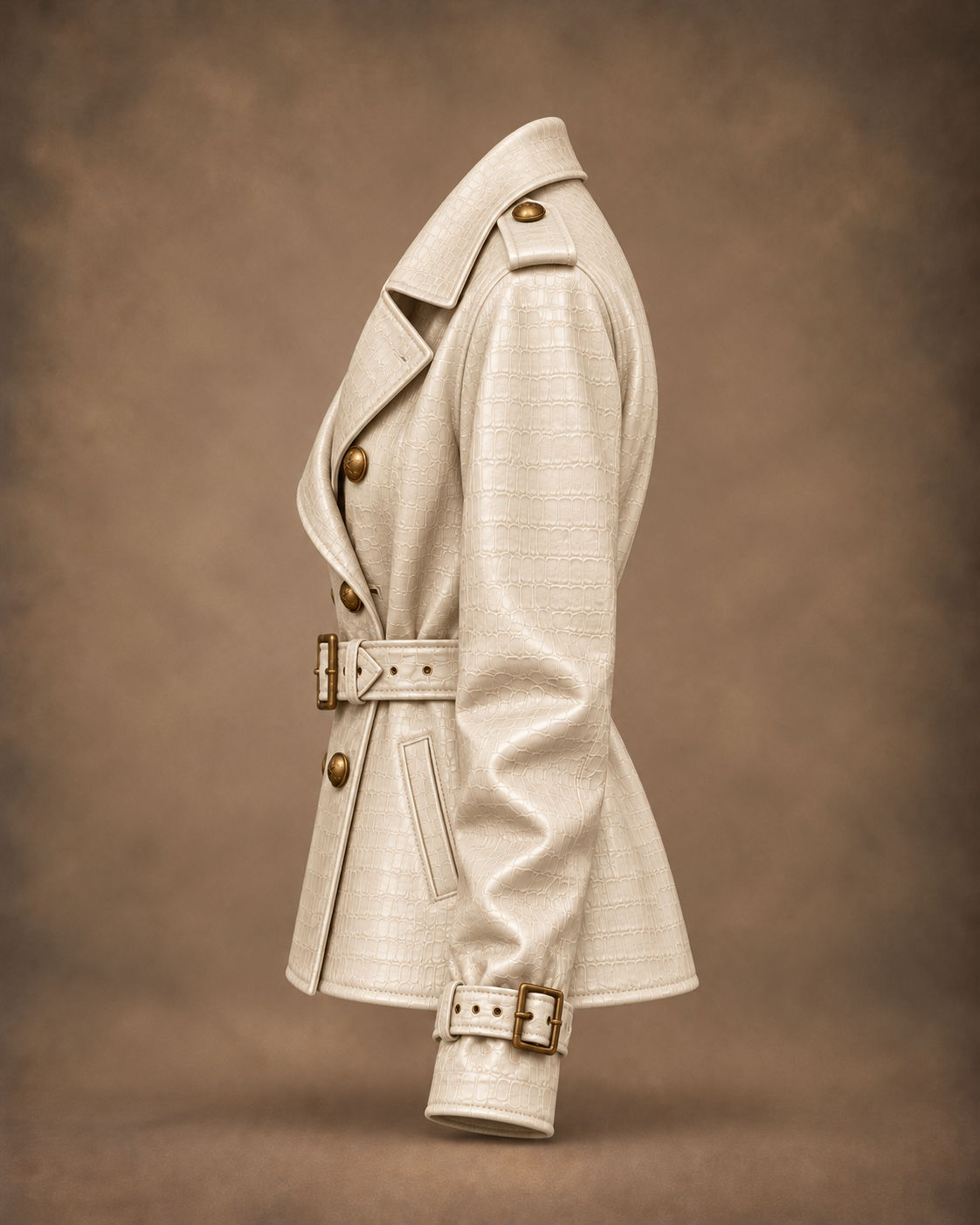 Balci Ateliers – Damen Jacke Balci Edition, hüftlang, ivory, Seitenansicht
