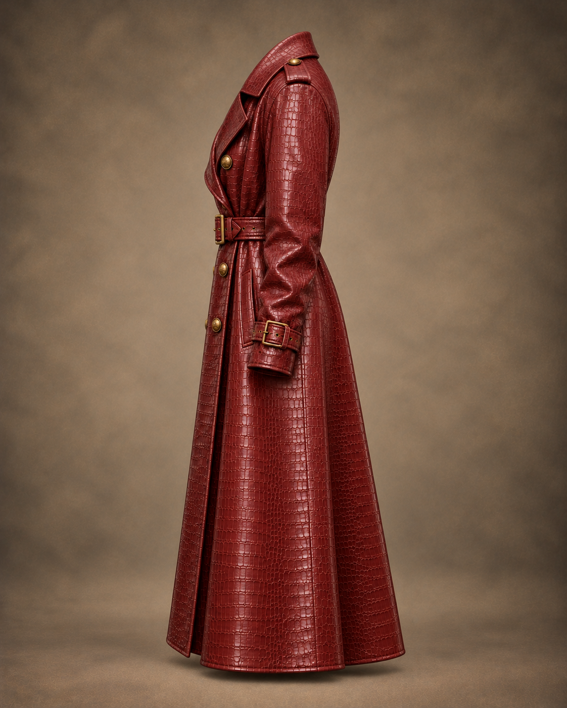 Balci Ateliers – Damen Jacke Balci Edition, mantel, burgund, Seitenansicht