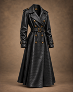 Balci Ateliers – Damen Jacke Balci Edition, mantel, schwarz, Dreiviertelansicht