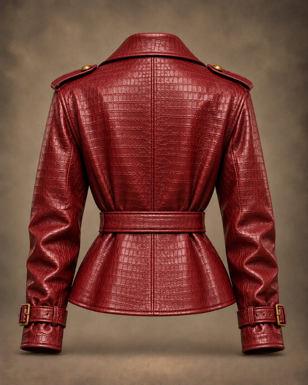 Balci Ateliers – Damen Jacke Balci Edition, taillenlang, burgund, Rückansicht