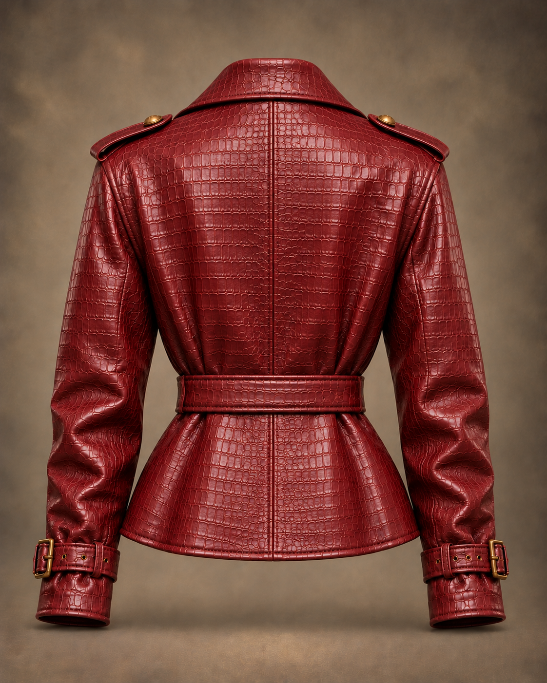 Balci Ateliers – Damen Jacke Balci Edition, taillenlang, burgund, Rückansicht