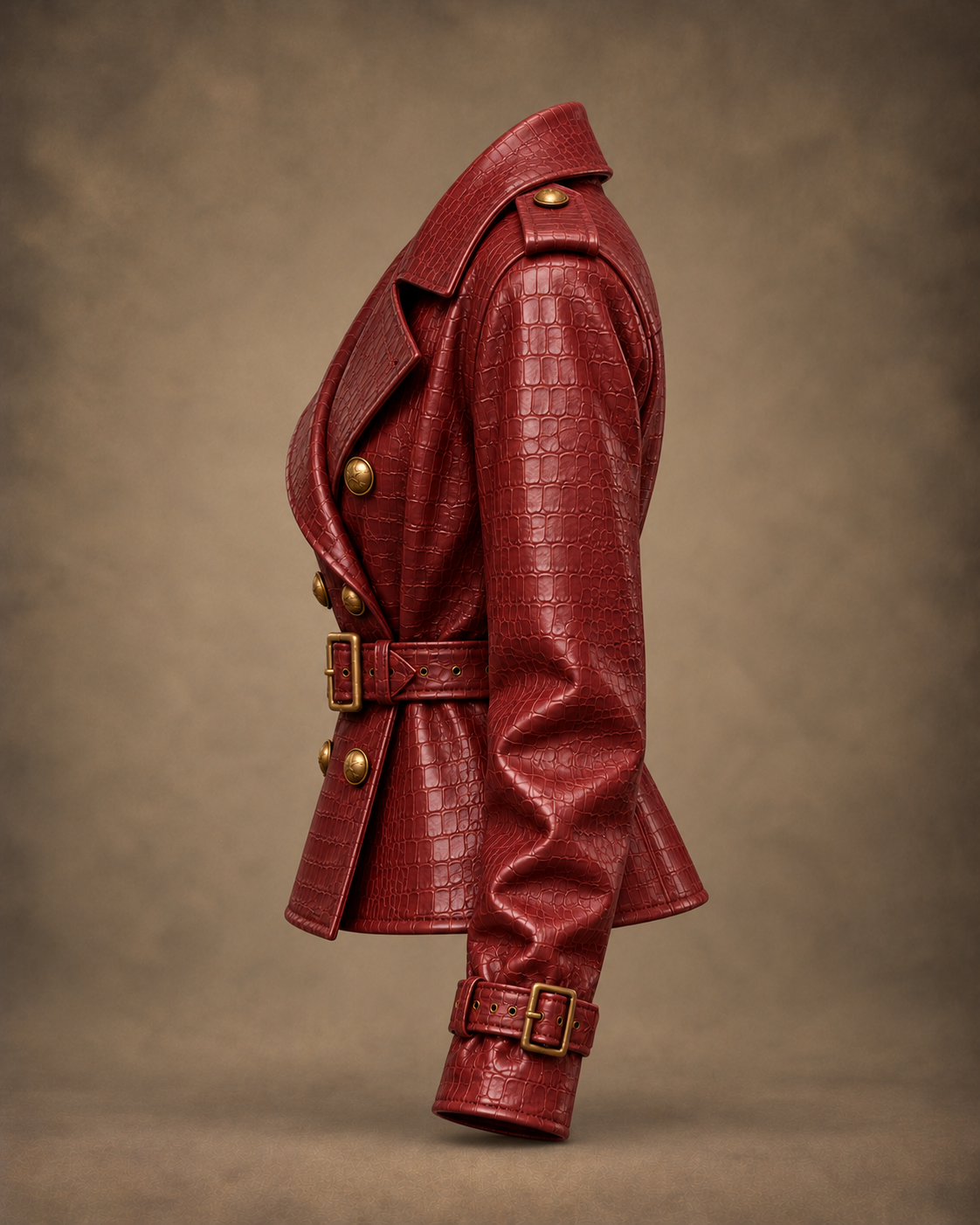 Balci Ateliers – Damen Jacke Balci Edition, taillenlang, burgund, Seitenansicht