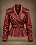 Balci Ateliers – Damen Jacke Balci Edition, taillenlang, Burgund, Vorderansicht