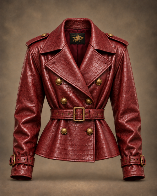 Balci Ateliers – Damen Jacke Balci Edition, taillenlang, Burgund, Vorderansicht