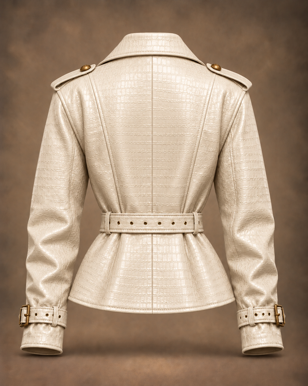 Balci Ateliers – Damen Jacke Balci Edition, taillenlang, ivory, Rückansicht