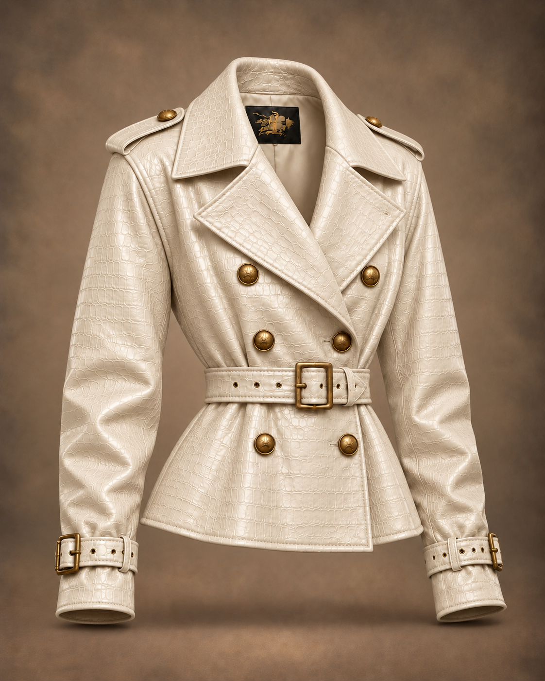 Balci Ateliers – Damen Jacke Balci Edition, taillenlang, ivory, Dreiviertelansicht