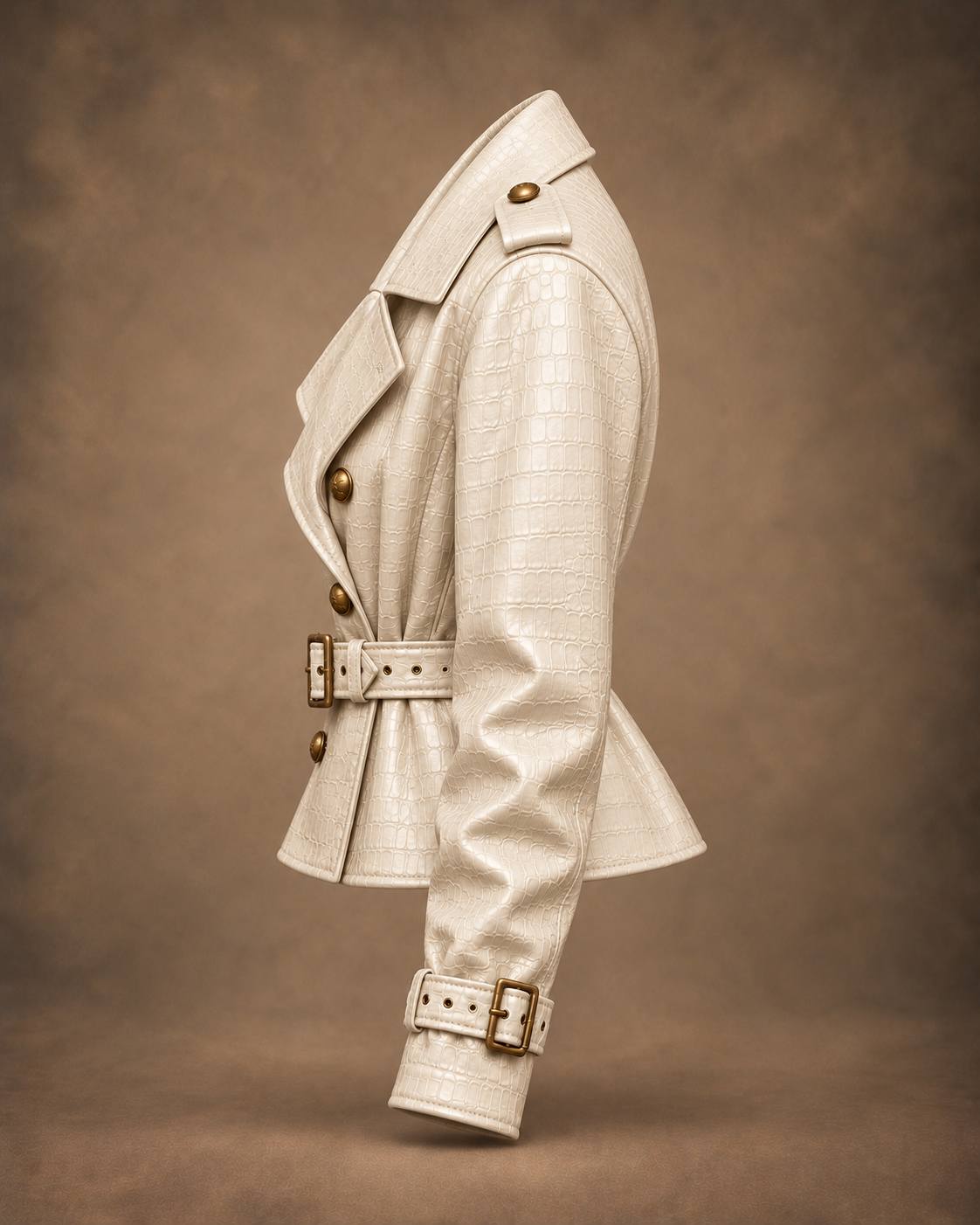 Balci Ateliers – Damen Jacke Balci Edition, taillenlang, ivory, Seitenansicht