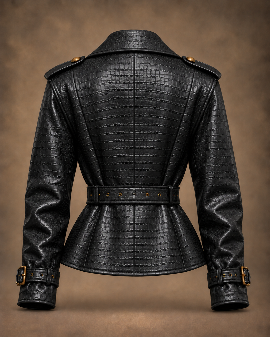 Balci Ateliers – Damen Jacke Balci Edition, taillenlang, schwarz, Rückansicht