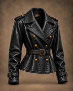 Balci Ateliers – Damen Jacke Balci Edition, taillenlang, schwarz, Dreiviertelansicht