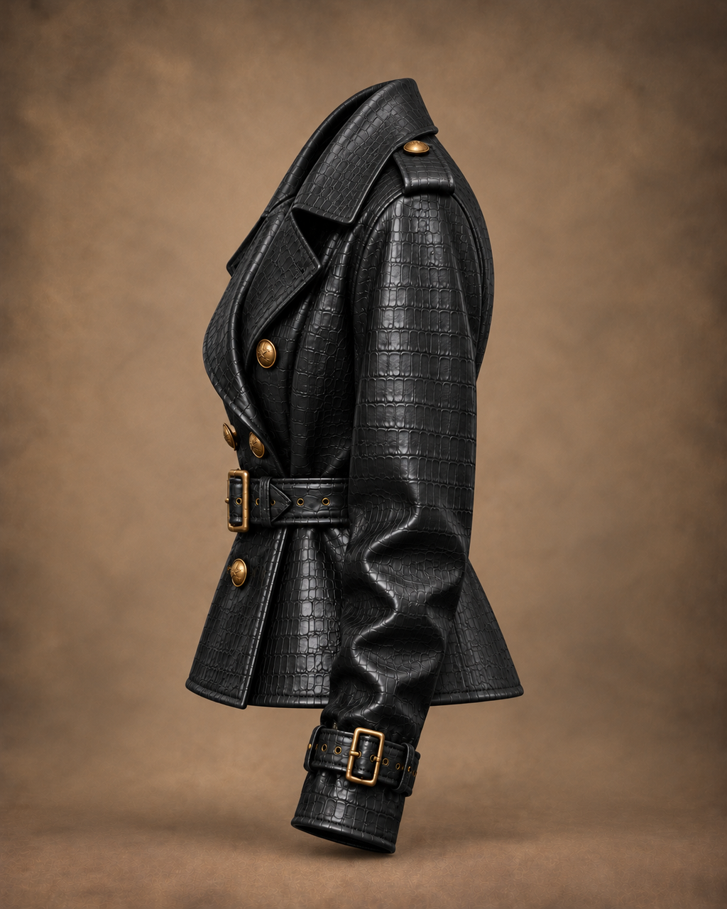 Balci Ateliers – Damen Jacke Balci Edition, taillenlang, schwarz, Seitenansicht